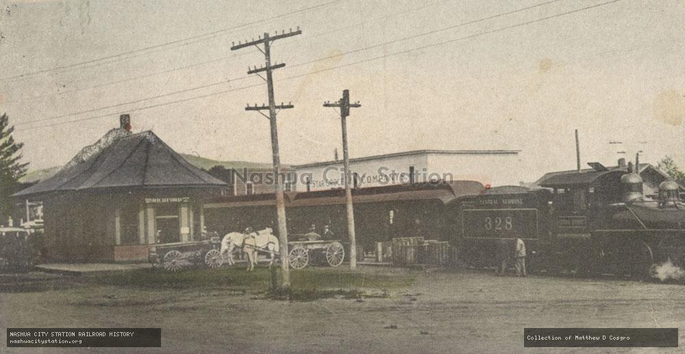 Postcard: Central Vermont Railroad Station, Richford, Vermont
